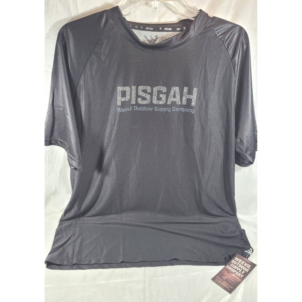 Weevil Outdoor Pisgah Performance Mesh Short Sleeve T-Shirt - Black - Large